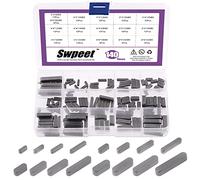 Swpeet Set of 140 Carbon Steel Round Keys in 16 Sizes 3mm, 4mm, 5mm, 6mm
