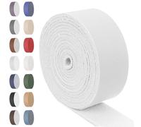 Swpeet White 1 Inch Wide 80 Inches Leather Strap, Single Sided Full Grain Leather Strips Cord String, Long Flat Belt Strips Ideal for DIY Craft Projects, Clothing, Jewelry, Wrapping