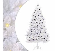 Swpsd Artificial Hinged Christmas Tree with LED String Lights (Black), PVC and Steel, 10.32 kg, USB Powered, 8 Flash Modes, for Living Room, Garden, and Terrace Holiday Decor 3426613