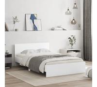 Swpsd Bed Frame Bed Base with Headboard & Storage Underneath Bedroom Furniture White 120x200 cm Bed white Bed Frame