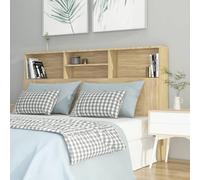 Swpsd Bed Headboard Cabinet Bedside Cabinet Bedroom Display Shelf Bookcase Wooden Storage Backboard Bed Accessory Sonoma Oak 160x19x103.5 cm Furniture sonoma oak Headboard Cabinet