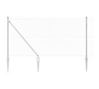 Swpsd Chain Link Fence with 7 Spike Posts 1.2 x 10 m Galvanised Steel Small Fence Border Materials Model3351206