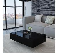 Swpsd Coffee table End Table Couch Accent Table Living Room Storage Console Unit High Gloss Black Furniture black Coffee Tables 85 x 55 x 31 cm