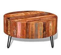 Swpsd Coffee table End Table Couch Accent Table Living Room Storage Console Unit Solid Reclaimed Wood Round