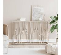 Swpsd Console Table Slim Sofa Tables Hall Table Home Side Table Entryway Hallway Home Decor 110x30x70 cm Stainless Steel and Glass