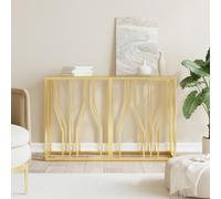 Swpsd Console Table Slim Sofa Tables Hall Table Home Side Table Entryway Hallway Home Decor 110x30x70 cm Stainless Steel and Glass Type2