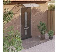 Swpsd Door Canopy Patio Rain Shelter Front Porch Canopy Doorway or Window Protector Awning, Grey 150x80 cm Polycarbonate grey and transparent Door Awnings