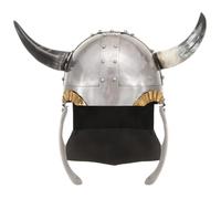 Swpsd Fantasy Viking Helmet LARP Silver Steel decorative ornaments Model286205