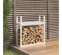 Swpsd Firewood Rack White 110x35x108.5 cm Solid Wood Pine Firewood rack Model823858