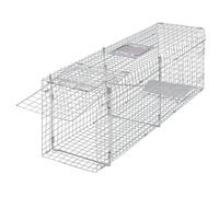 Swpsd Galvanised Live Trap Multi-Catch Rat Trap Welfare-Friendly Live-Catch Cage Trap for Rats and Small Animals, Indoor and Outdoor Use, Effective Guarante 100 cm Sporting Goods 100 cm Animal Traps