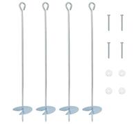 Swpsd Galvanized Metal Earth Anchor 10x60cm with 8mm Thread for Outdoor Tents, Decors, and Structures in Gardens, Campsites, and Parks 42042362