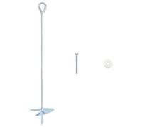 Swpsd Galvanized Metal Earth Anchor 10x60cm with 8mm Thread for Outdoor Tents, Decors, and Structures in Gardens, Campsites, and Parks 42052427