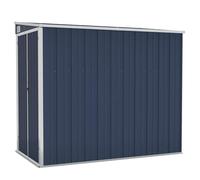 Swpsd Galvanized Steel Metal Garden Shed - Anthracite, 118x194x160/178 cm, Double Door, Lockable Handle 316223