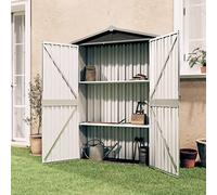 Swpsd Garden Shed Anthracite 116x45x175 cm Galvanised Steel Outdoor Storage Shed Garden Storage House for Firewood Garden Tools, Garbage Can Lawn Care Equipment Garden anthracite Garden Shed