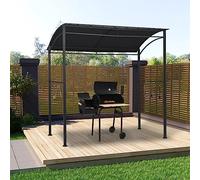 Swpsd Heavy-Duty BBQ Gazebo Anthracite Steel & Polyester 215x150x220cm Weatherproof Model48603