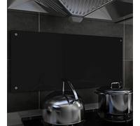 Swpsd Kitchen Backsplash Black 90x40 cm Tempered Glass Home & Garden black Kitchen Tools & Utensils