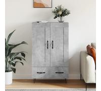 Swpsd Kitchen Storage Cupboard Freestanding Tall Book Cabinet High Utility Cabinetfor Living Room Bedroom Kitchen Concrete Grey 69.5x31x115 cm Wood Cabinet concrete grey Highboard Option8