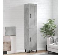 Swpsd Kitchen Storage Cupboard Freestanding Tall Bookcase Cabinet Wooden Storage Cabinet for Living Room Bedroom Kitchen Concrete Grey 34.5x34x180 cm Engineered Wood 1 door Option 21 Cabinet