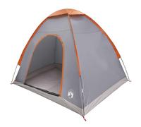 Swpsd Modern Camping Tent for 2 Person, Waterproof Polyester Grey and Orange Dome Tent with Detachable Rainfly, Lightweight Portable Backpacking Tent for Summer Outdoor Adventures 42028629