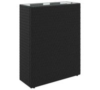 Swpsd Modern Tall Planter Poly Rattan 55x22x70cm UV Resistant for Patio Garden Balcony 42026873