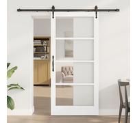 Swpsd Modern White Rectangular Natural Wood Sliding Door, Matte Finish, Indoor Use, 2 Pack Model3332400