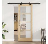 Swpsd Natural Wood Modern Sliding Door Set for Indoor Use - Brown Rectangular Design, 2 Pack Model3332159