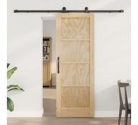 Swpsd Natural Wood Sliding Door Panel with Rail - Cream, Rectangular, Indoor Use, 73.5 x 198.5 cm Model3333466