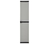 Swpsd PVC & PP Patio Storage Cabinet - Grey and Black - 34 x 40 x 168 cm - Garden & Outdoor Use Model340985