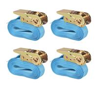Swpsd Ratchet Tie Down Straps 4 pcs 0.8 Tonnes 6mx25mm Blue Tie-down straps Model142652