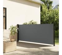 Swpsd Retractable Side Awning, Patio Privacy Screen Divider Sunshade Screen Panel Wind Screen for Hot Tub, Balcony, Terrace, Pool Anthracite 100x500 cm