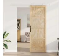 Swpsd Sliding Door Set Manual ORKDAL Natural and White 83 x 232 cm Sliding Door Building Materials Model3333424