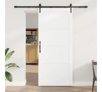 Swpsd Solid Wood Contemporary Sliding Door - White, Rectangular, Matte Finish, Indoor Use Model3333741