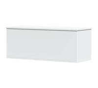 Swpsd Storage Box with Lid, Large Blanket Chest with Ample Storage Space, Engineered Wood Coffee Table Storage Ottoman, White 90x35x35 cm for Living Room, Bedroom, Entryway 840681