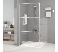 Swpsd Walk-in Shower Wall Silver 100x195 cm Clear ESG Glass Bathroom Accessories Model152117