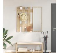 Swpsd Wall-Mounted Coat Rack Sonoma Oak 100 x 10 x 100 cm Hooks for Hanging Coats Model874509
