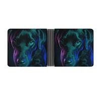 SWQNHTYC Black Labrador Womens Pocket Wallet Case Leather Bifold Credit Card Holder