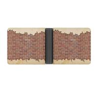 SWQNHTYC Brick Wall Womens Pocket Wallet Case Leather Bifold Credit Card Holder