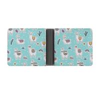 SWQNHTYC Cactus and Alpaca Wallet Women Bifold Multi Card Slots Ladies Mini Purse