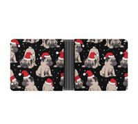 SWQNHTYC Cartoon Pug Women's Small Wallet Change Pouch Leather Card Wallet Organizer
