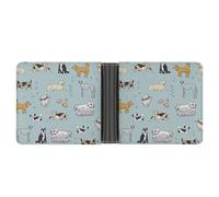 SWQNHTYC Fat Dog Women's Small Wallet Change Pouch Leather Card Wallet Organizer