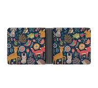 SWQNHTYC Fox Deer Rabbit Wallet Women Bifold Multi Card Slots Ladies Mini Purse