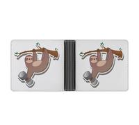 SWQNHTYC Funny Sloth Women's Small Wallet Change Pouch Leather Card Wallet Organizer