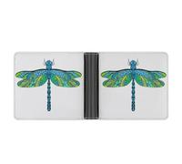 SWQNHTYC Green Dragonfly Women's Small Wallet Change Pouch Leather Card Wallet Organizer