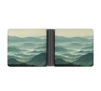 SWQNHTYC Green Landscape Women's Small Wallet Change Pouch Leather Card Wallet Organizer