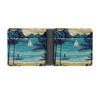 SWQNHTYC Hawaii Wallet Women Bifold Multi Card Slots Ladies Mini Purse