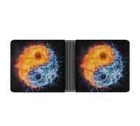 SWQNHTYC Ice and Fire Tai Chi Womens Pocket Wallet Case Leather Bifold Credit Card Holder