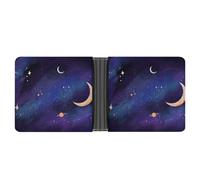 SWQNHTYC Moon Starry Sky Wallet Women Bifold Multi Card Slots Ladies Mini Purse