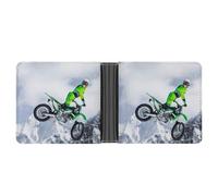 SWQNHTYC Motocross Womens Pocket Wallet Case Leather Bifold Credit Card Holder