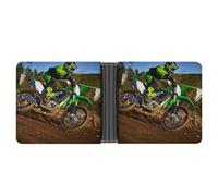 SWQNHTYC Motocross Womens Pocket Wallet Case Leather Bifold Credit Card Holder