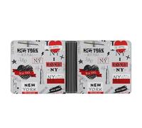 SWQNHTYC New York Women's Small Wallet Change Pouch Leather Card Wallet Organizer